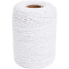 2mm White Cotton String for Crafts, Gift Wrapping, Macrame (218 Yards)
