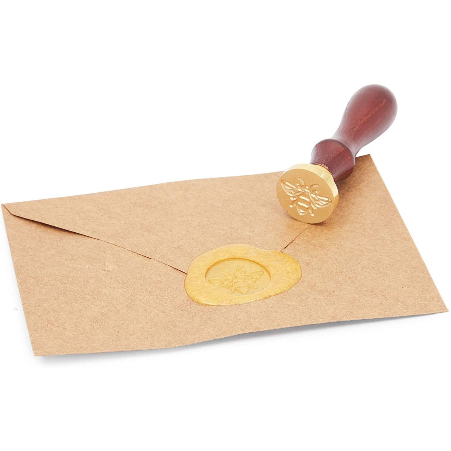 Bright Creations 4 Piece Rose Wax Seal Stamp Kit for Wedding Invitations,  Envelopes, Office Stationery