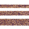 Set of 3 Purple and Copper Rhinestone Ribbon Rolls, 4-Foot Rolls of Glitter Tape in 3 Widths for Sewing, Gift Wrapping, Costume and Jewelry Making, Crafting and Art Supplies