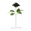 60 Pack Fake Artificial Black Flowers Bulk, Foam Roses Faux Bouquet with Stems and Leaf for Crafts and Wedding Decoration, 3 in