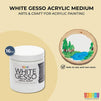 17oz White Gesso Canvas Primer for Painting, Acrylic Paint Medium for Arts and Craft Supplies (500 ml)