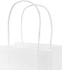 Kraft Wine Gift Bags with Handles for Weddings, Celebrations, Dinner Parties (White, 50 Pack)