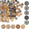 Wooden Buttons for Crafts and Sewing, 5 Designs (0.98 in, 120 Pieces)