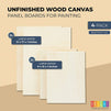 Bright Creations Unfinished Wood Canvas Boards for Painting, 12 x 17 and 9 x 12 in (4 Pack)