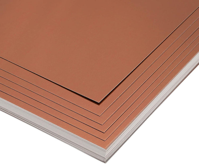 Bright Creations Metallic Cardstock Shimmer Paper (12 x 12 in, Coffee Color, 48 Pack)