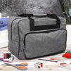 Gray Sewing Machine Carrying Case, Universal Tote Travel Bag Compatible with Most Standard Machines (18 x 10 x 12 In)
