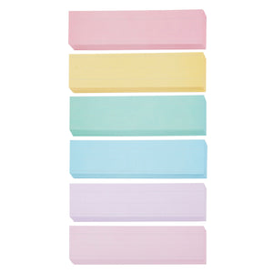 300 Pack Pastel Ruled Sentence Building Word Strips for School, Kids and Classrooms (6 Colors 3x12 In)