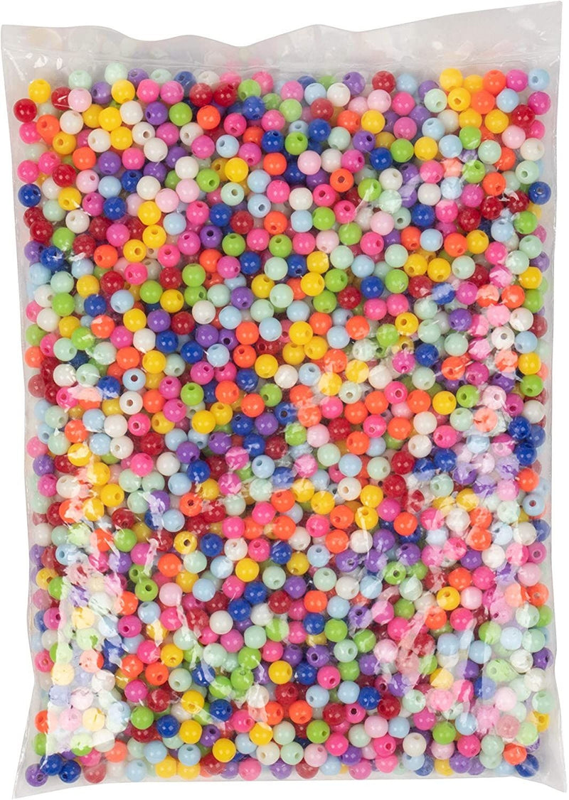 2000 Pieces Bubble Beads for Crafts, Jewelry Marking, Rainbow Colors (0.24 in)