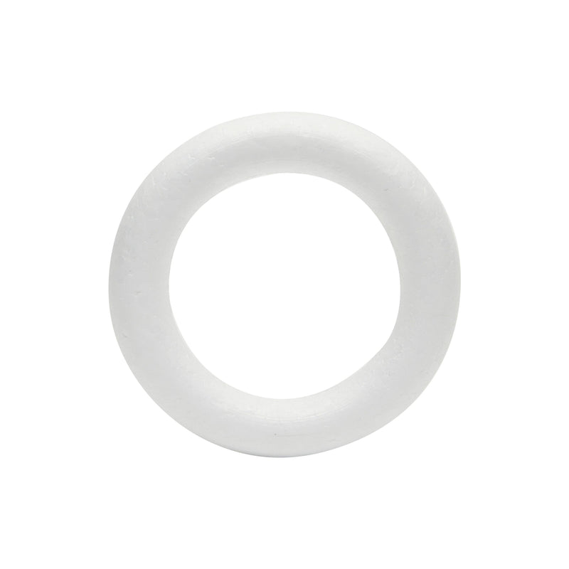 White Foam Ring Circles for Crafts, Wreath Forms (4.7 Inches, 24 Pack)