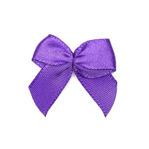 Mini Satin Ribbon Bows for Crafting (Purple, 1 Inch, 350-Pack)