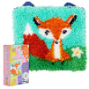 Mini Fox Latch Hook Rug Kit For Kids Crafts, Adults, and Beginners, DIY (12 x 11 In)
