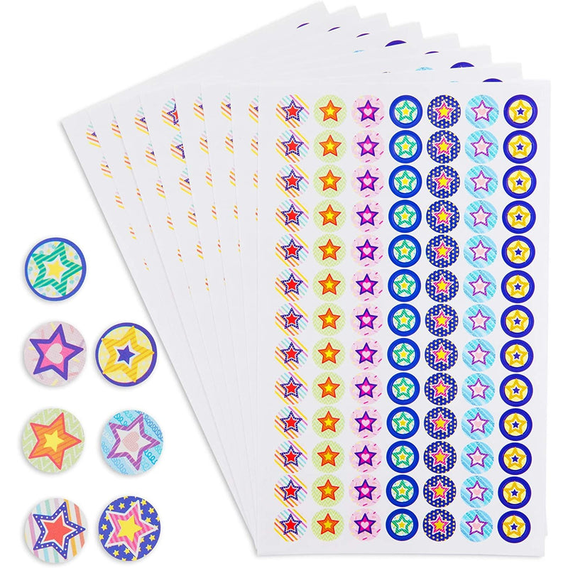 2730 Count Teacher Star Reward Stickers for kids and Students, small sticker for Behavior Chart, Classroom Supplies, 30 Sheets, Assorted Designs