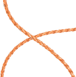 Braided PU Leather String Cord (55 Yards, Light Brown)