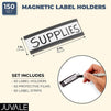 Magnetic Label Holders, Black Magnet Data Card Holders (1 x 3 In, 50 Pack)