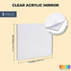 Acrylic Mirror Sheets, Shatter Resistant (3mm, 11 x 8.5 in, 3 Pack)