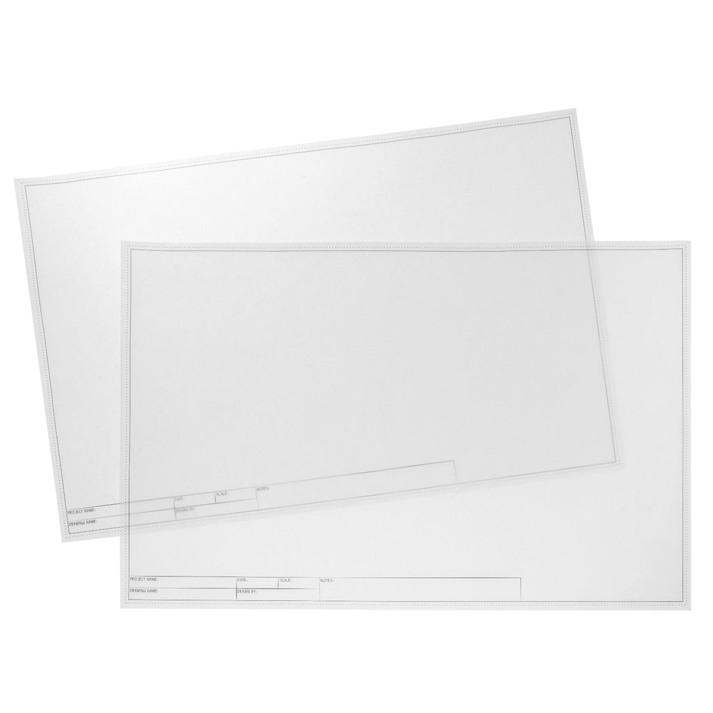 Translucent Architectural Vellum Paper, Drafting Sheets 11x17 with Engineer Title Block (20 Pieces)