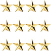 Gold Point Star Lapel Pins, Enamel Pin Set (1 in, 12 Pack)