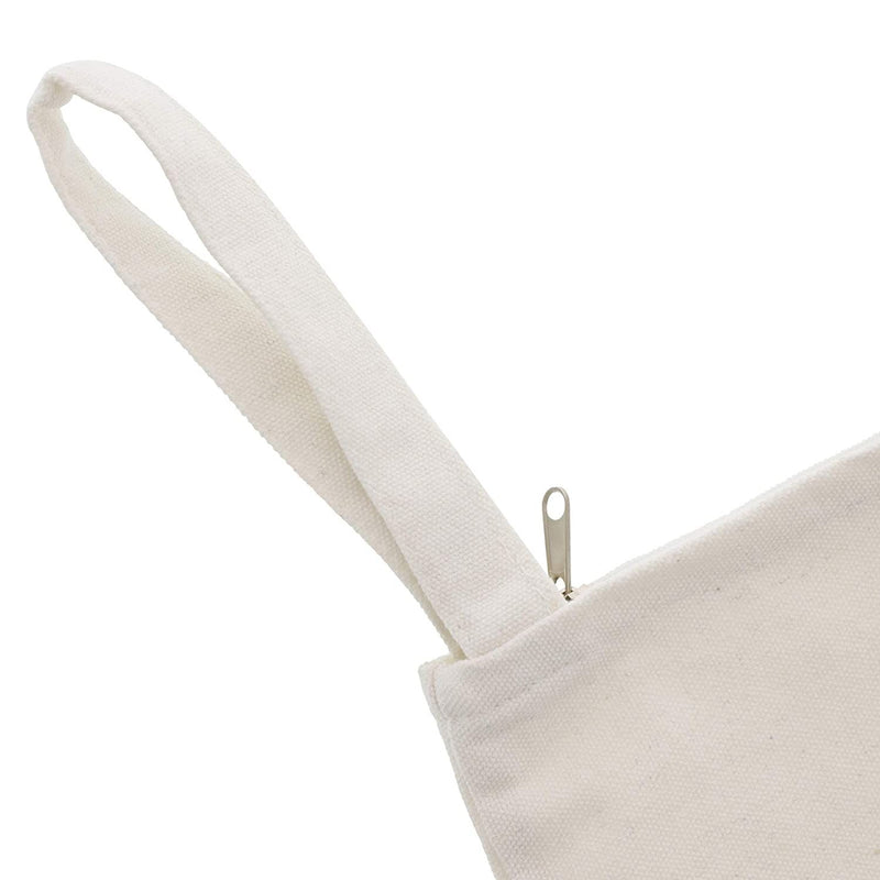 DIY White Cotton Cosmetic Makeup Zipper Pouch (8 x 11 in, 5 Pack)