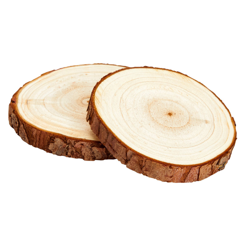 30 Pack Natural Wood Slices for Crafts, Unfinished, 2.7-3.1 Inch Diameter Discs, 0.4 Inches Thick