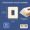 Bright Creations Unfinished Wood Picture Frames for 2 x 3 Inch Photos (5 x 6 in, 24-Pack)