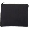 Black Canvas Cotton Bags with Zipper (9.25 x 7 Inches, 10 Pack)