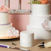 Foam Cake Dummies for Decorating, Display, 4 Tiers of 4" 6" 8" 10" Dummy Wedding Cake Rounds (14.4 Inches Tall)