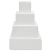 Square Foam Cake Dummy for Decorating and Wedding Display, 4 Tiers of 4" 6" 8" 10" Dummies (14.4 Inches Tall)