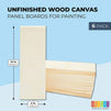 6 Pack Unfinished Wood Canvas Boards for Crafts, Wooden Panels for Painting (4 x 12 in)