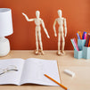 2 Pack Posable Wooden Mannequin Figure for Drawing, Wood Human Model for Art (12 In)