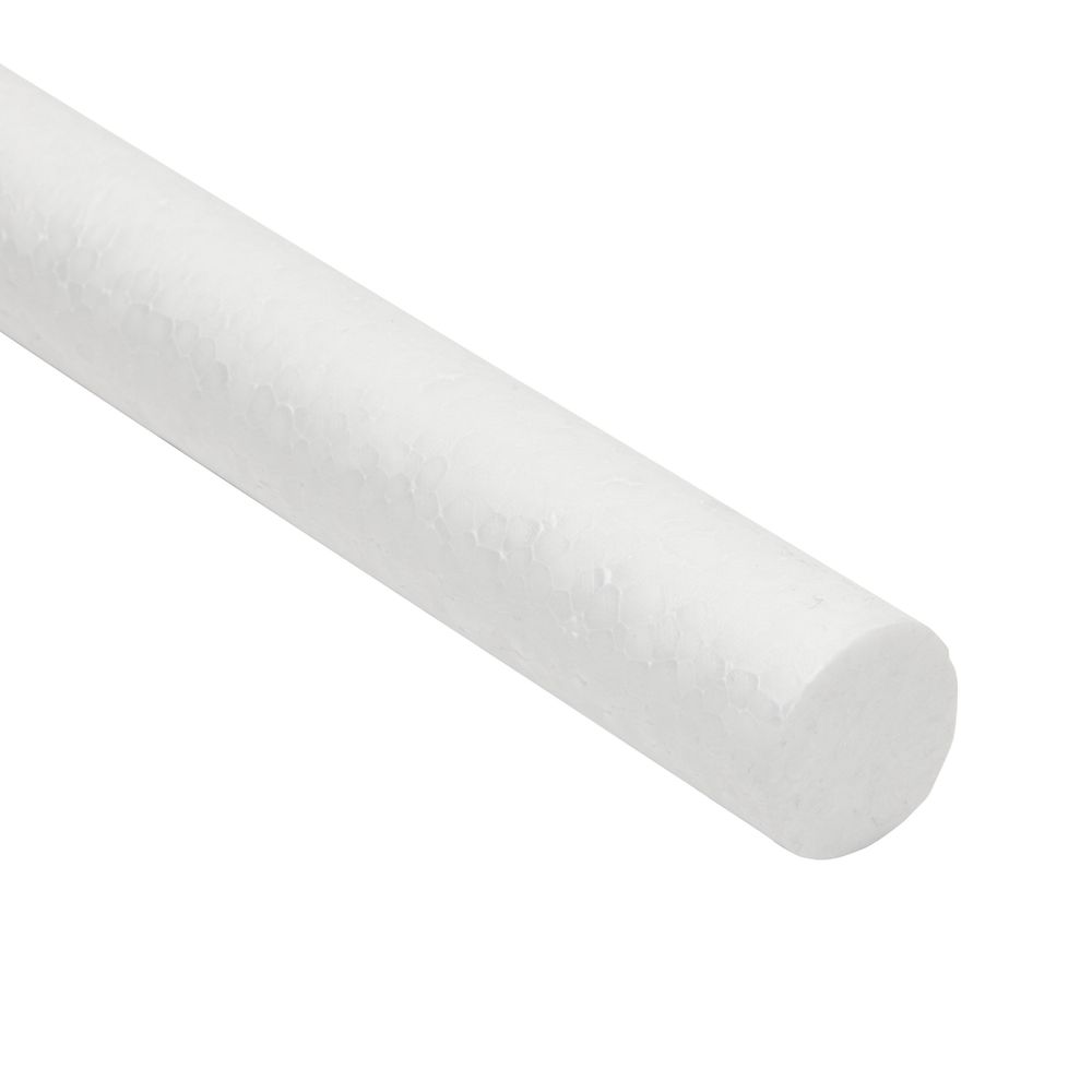 15 Pack Foam Cylinder for DIY Crafts Art Modeling, White, 0.9 x 10 Inches