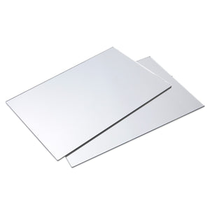 Bright Creations 2 Pack Acrylic Mirror Sheets for Wall Decor, 3mm Shatter Resistant Frameless Tiles for Mounted Mirror, Bedroom, Home Gym, Bathroom, Kitchen, Door (17 x 11 Inches)