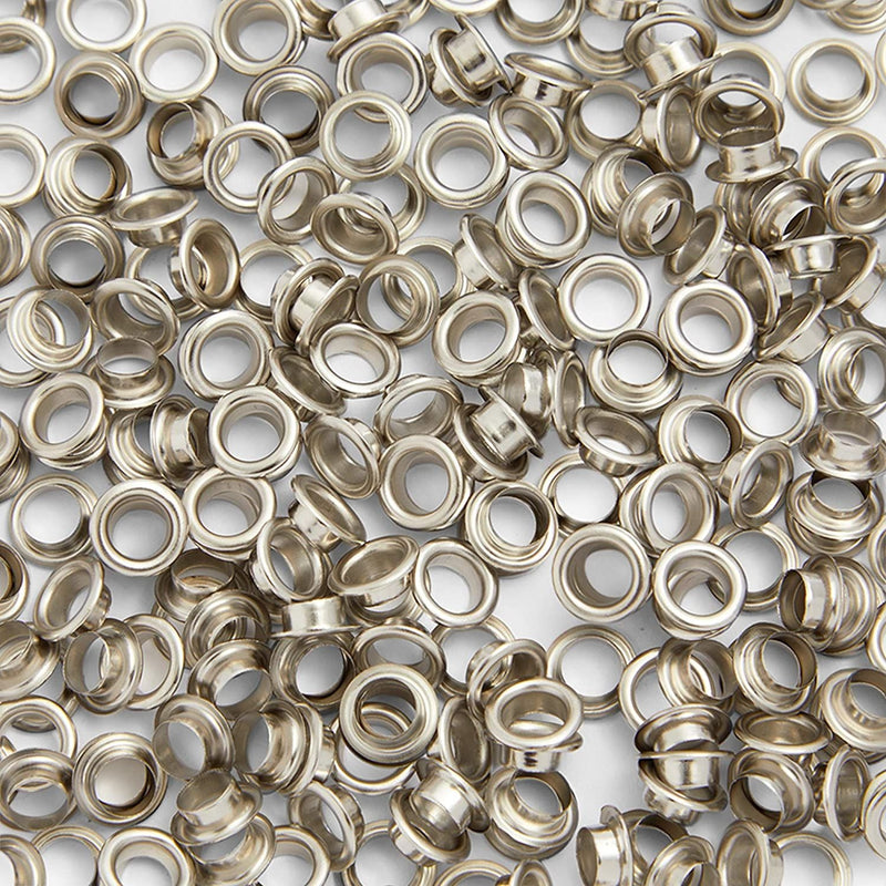 Silver Brass Grommets, Eyelet Rings (0.4 Inch, 300 Pieces)