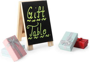 Chalkboard Easel Stand with Liquid Chalk Marker and White Chalk (2 Sets)