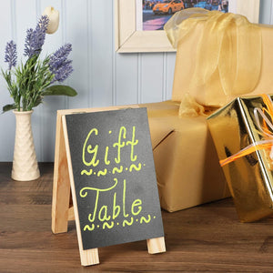 Chalkboard Easel Stand with Liquid Chalk Marker and White Chalk (2 Sets)