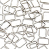 Metal Rectangle Buckles for Bags and Purse Snap Hook (1 x 0.6 In, Silver, 48 Pack)