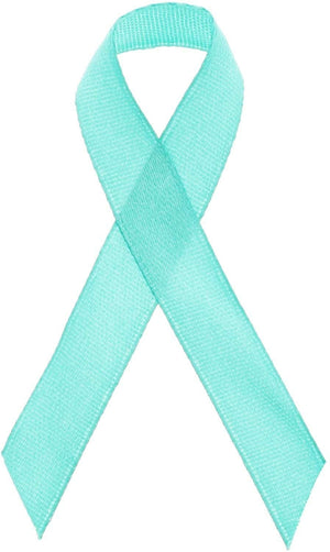 Bright Creations Cancer Awareness Ribbons with Pins, Teal, 250 Pack