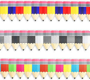 Pencil Bulletin Board Borders for Classrooms (36 Pack)