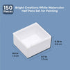 White Watercolor Half Pans Set for Painting (Set of 150)