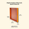 Bright Creations Wine Cork Board Frame Kit, 16 x 12 Inches, Red Brown