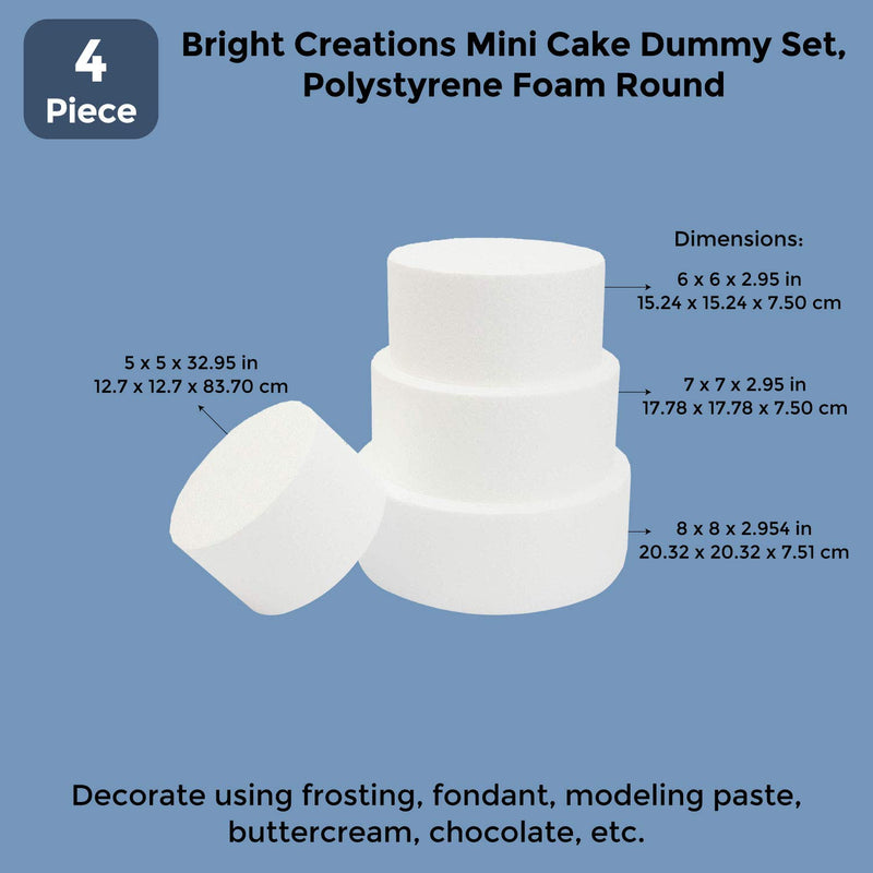 Set 5 Wooden Cake Dummy – LOW – Sonkas Baking Materials