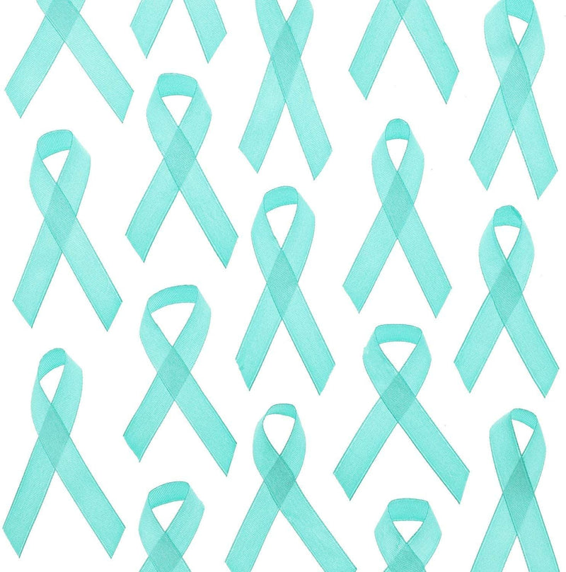 Bright Creations Cancer Awareness Ribbons with Pins, Teal, 250 Pack
