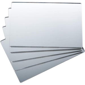Acrylic Mirror Sheets, Shatter Resistant (3mm, 6 x 9 in, 5 Pack)