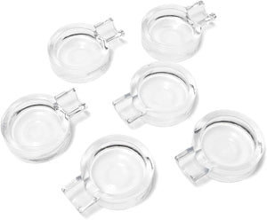 Juvale Glass Ash Trays for Cigars (6 Pack) 3.5 x 4.5 x 1 Inches, Clear