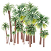 Miniature Palm Trees for Dioramas, Models, Crafts Decorating (3 Styles, 10 Sizes, 38 Pieces)