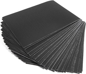 Metallic Corrugated Cardboard Sheets (8.5 x 11 in, 48-Pack) (Blue)