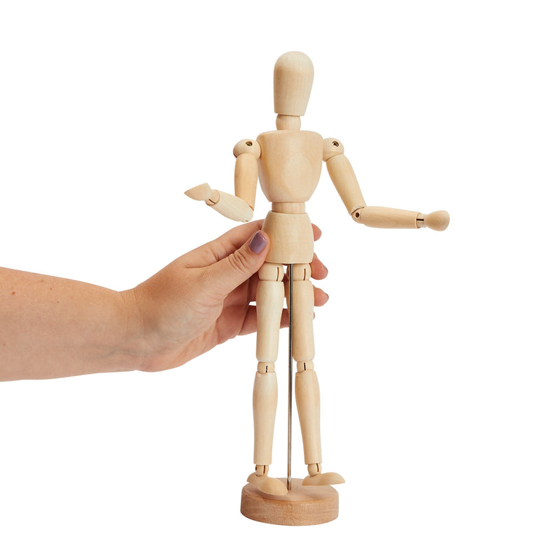 2 Pack Posable Wooden Mannequin Figure for Drawing, Wood Human Model for Art (12 In)