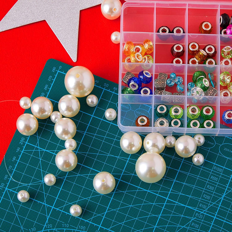 Polished Pearl Beads for DIY Crafts (Ivory, 90 Pieces)