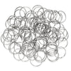 100 Pack 2 Inch Loose Leaf Binder Rings, Bulk Set of Metal Keychains for Flashcards, Paper Ring Clips for Index Cards, Large Nickel Plated Book Rings for School Supplies