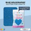 7 Ounces/200 Grams Fine Holographic Glitter Powder, 0.2mm Loose Glitter Flakes for Arts and Crafts, Makeup and Nail Art, Flamboyant Polychromatic Paint Additive (Blue)