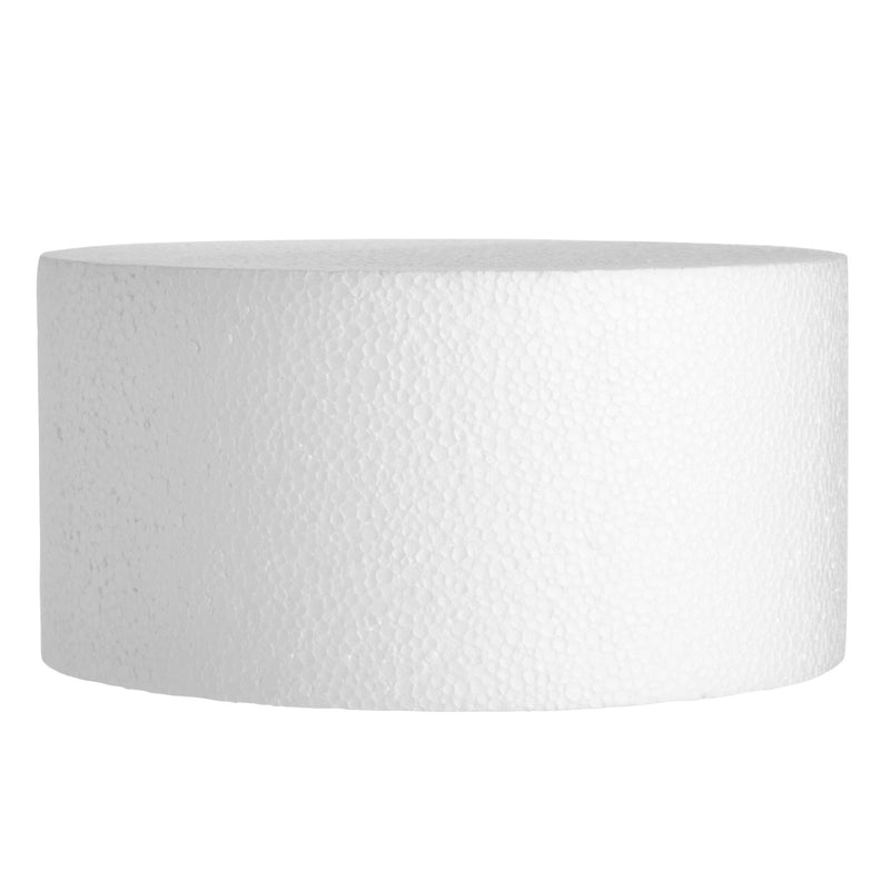 8 Inch Round Cake Dummy, Foam Cake Form (White, 8x4 Inches)